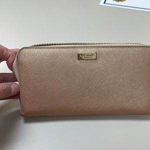 Kate Spade Rose Gold Wallet EUC